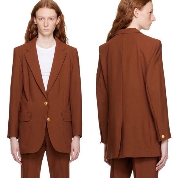 Rag & Bone NWT Cody Oversized Blazer in Cocoa Size 6 - Picture 1 of 14